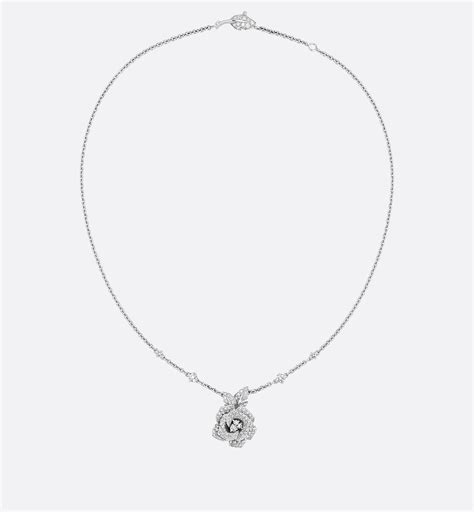 dior necklace white gold